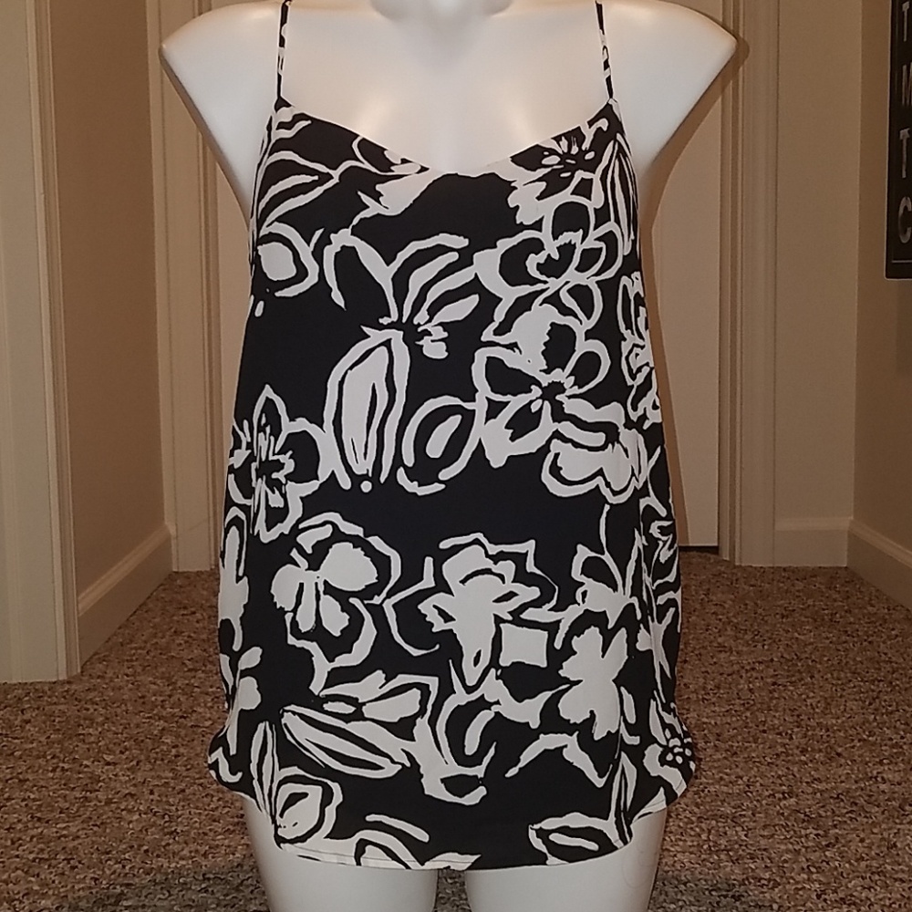 LOFT Floral print Sleeveless Blouse